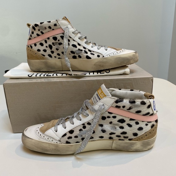 Golden Goose Mid Star Sneaker Horsy Print/Capuccino/Pink sz 40 New in Box - Picture 4 of 9